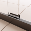 Sleek Matte Black Semi-Frameless Sliding Shower Door