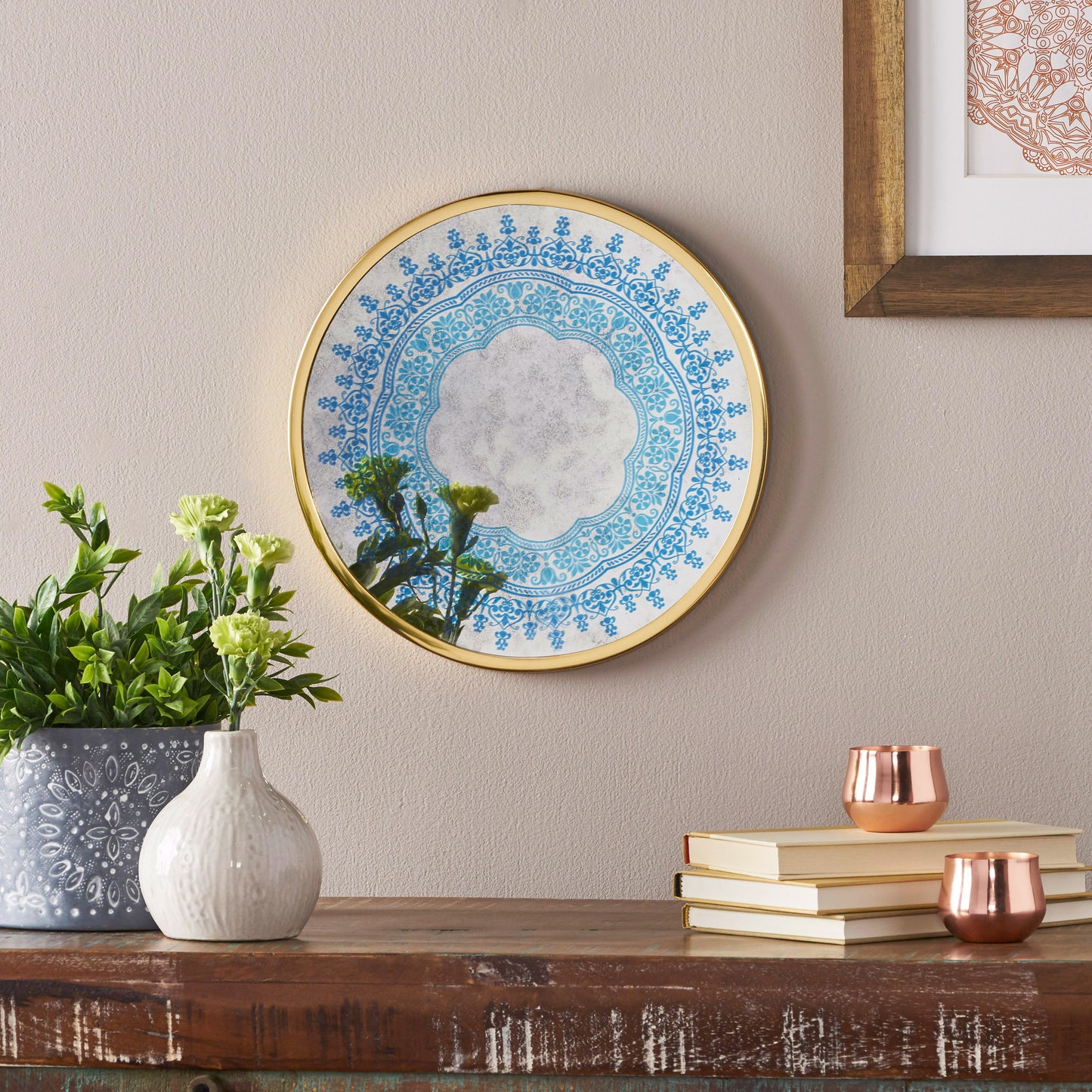 Light Blue Circle Wall Art