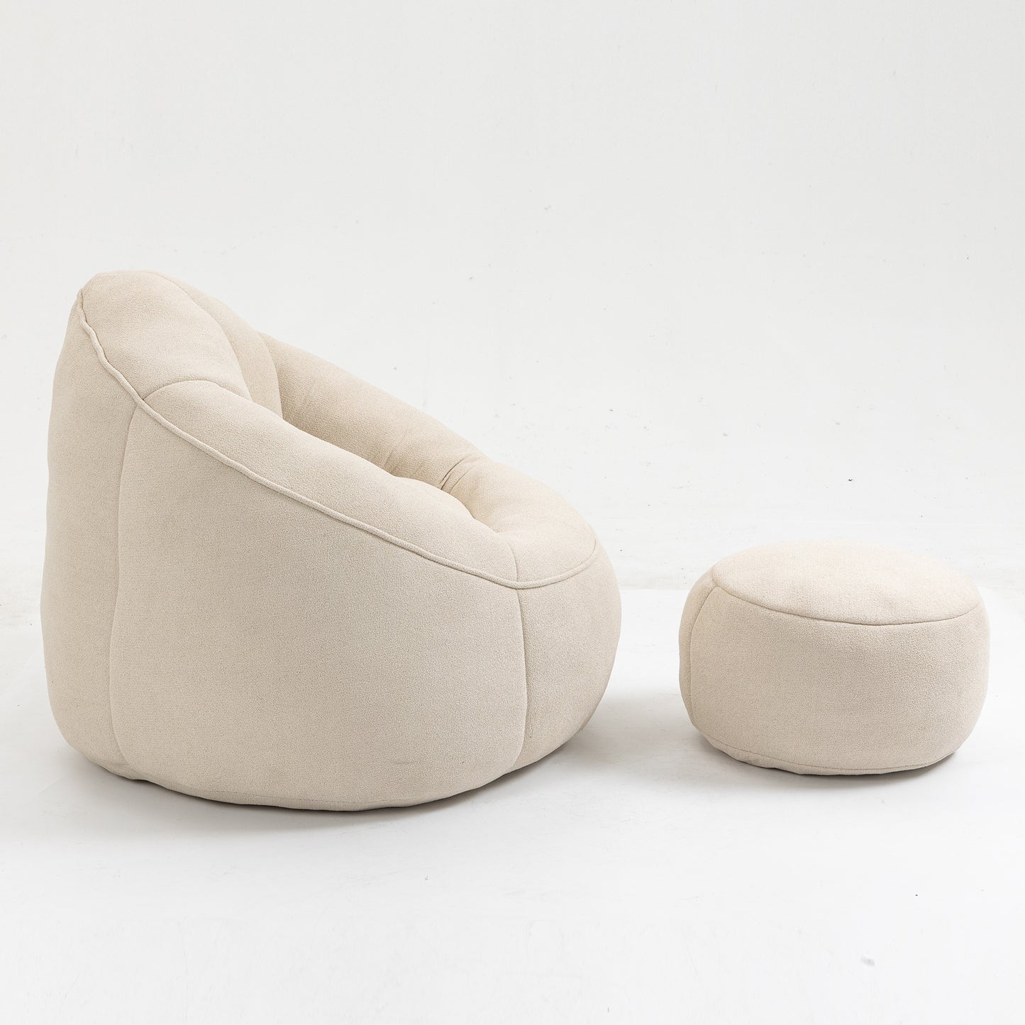 Cozy Foam Bean Bag Sofa with Footrest