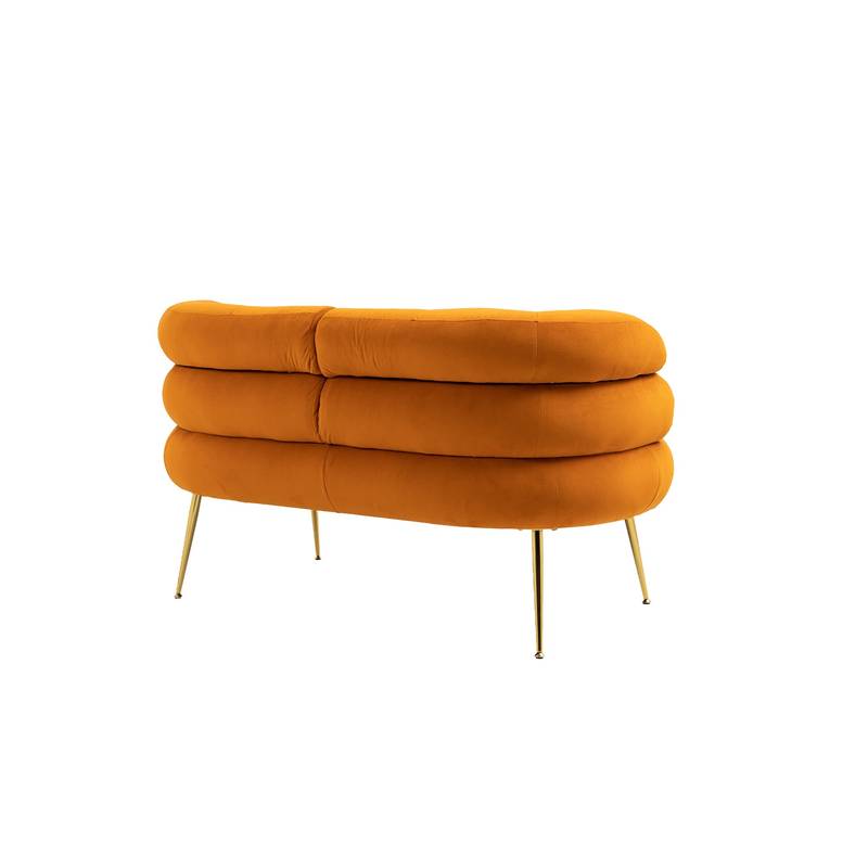 Chic Mini Loveseat in Orange
