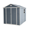 Cozy Grey Outdoor Storage Shed – Perfect for Patio Gear!