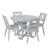 Chic Extendable Round Dining Set with Cross Back Chairs