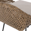 Cozy Wicker Barstools with Cushions - Set of 2