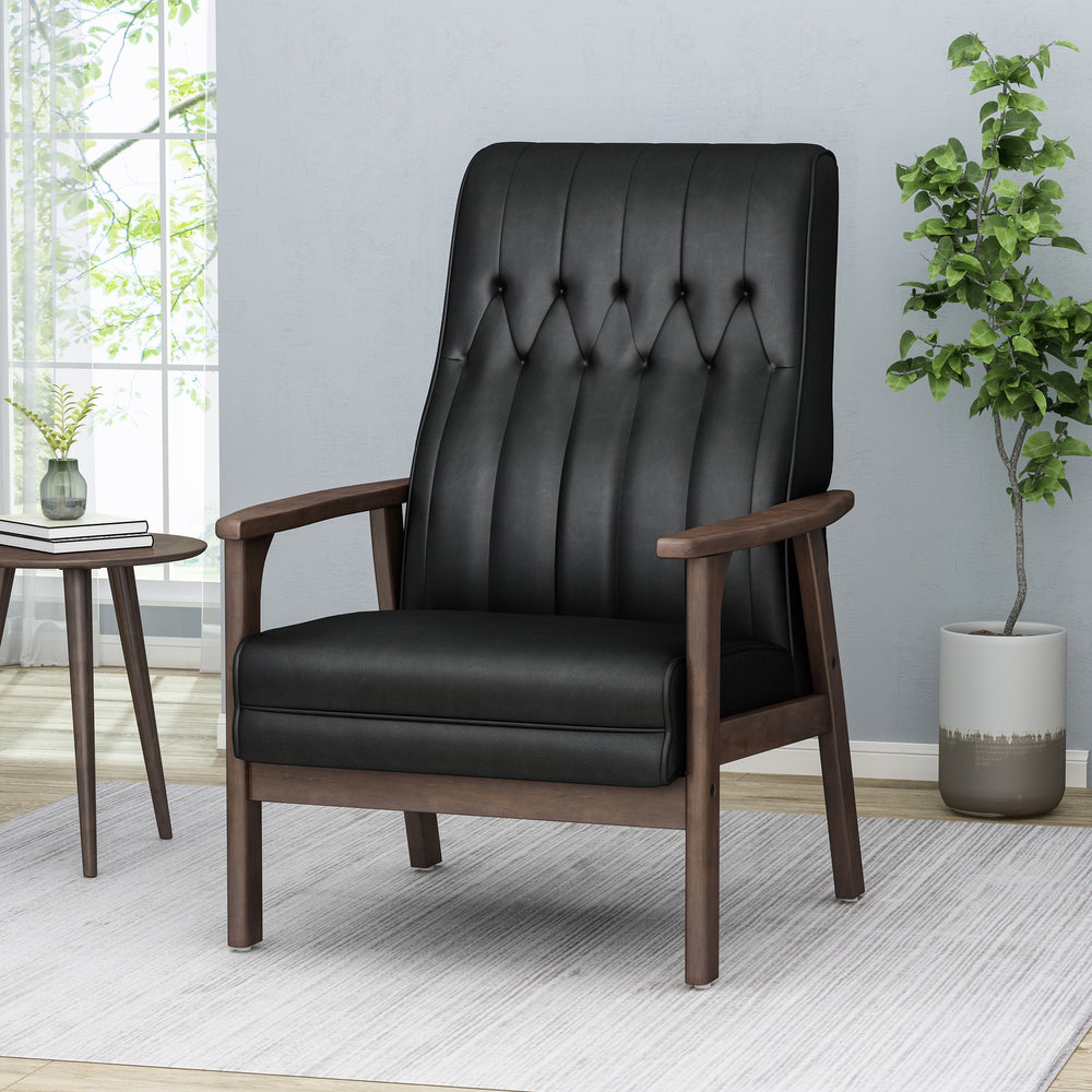 Sleek Black Accent Chair