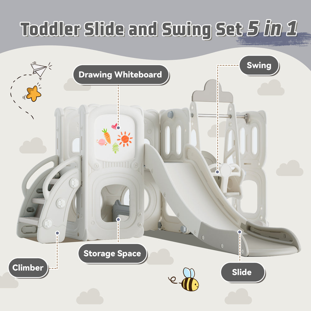 Playtime Adventure Set: Slide, Swing & Draw for Toddlers