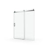 Sleek Matte Black Sliding Shower Door with Soft-Close Tempered Glass