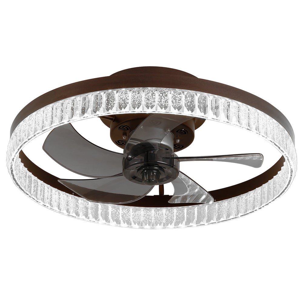 Luxe LED Ceiling Fan Chandelier with Remote