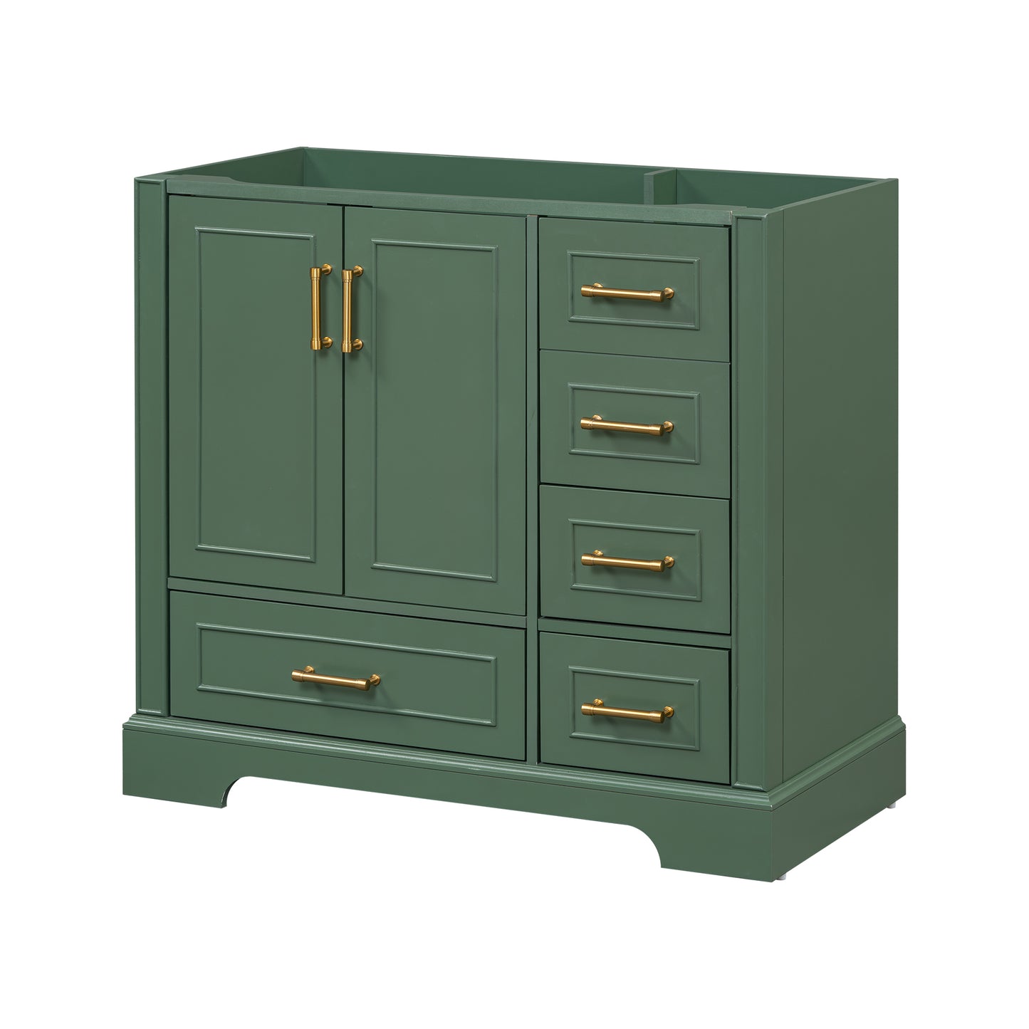 Charming Green Bathroom Vanity Console