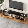 Sleek Media Console with Cabinets and Open Shelves