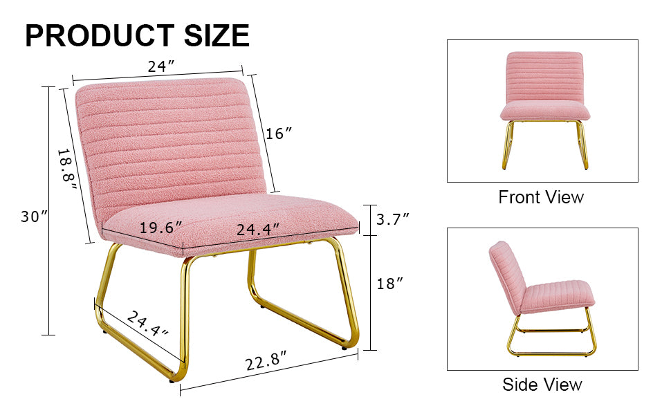 Chic Pink Plush Lounge Chair