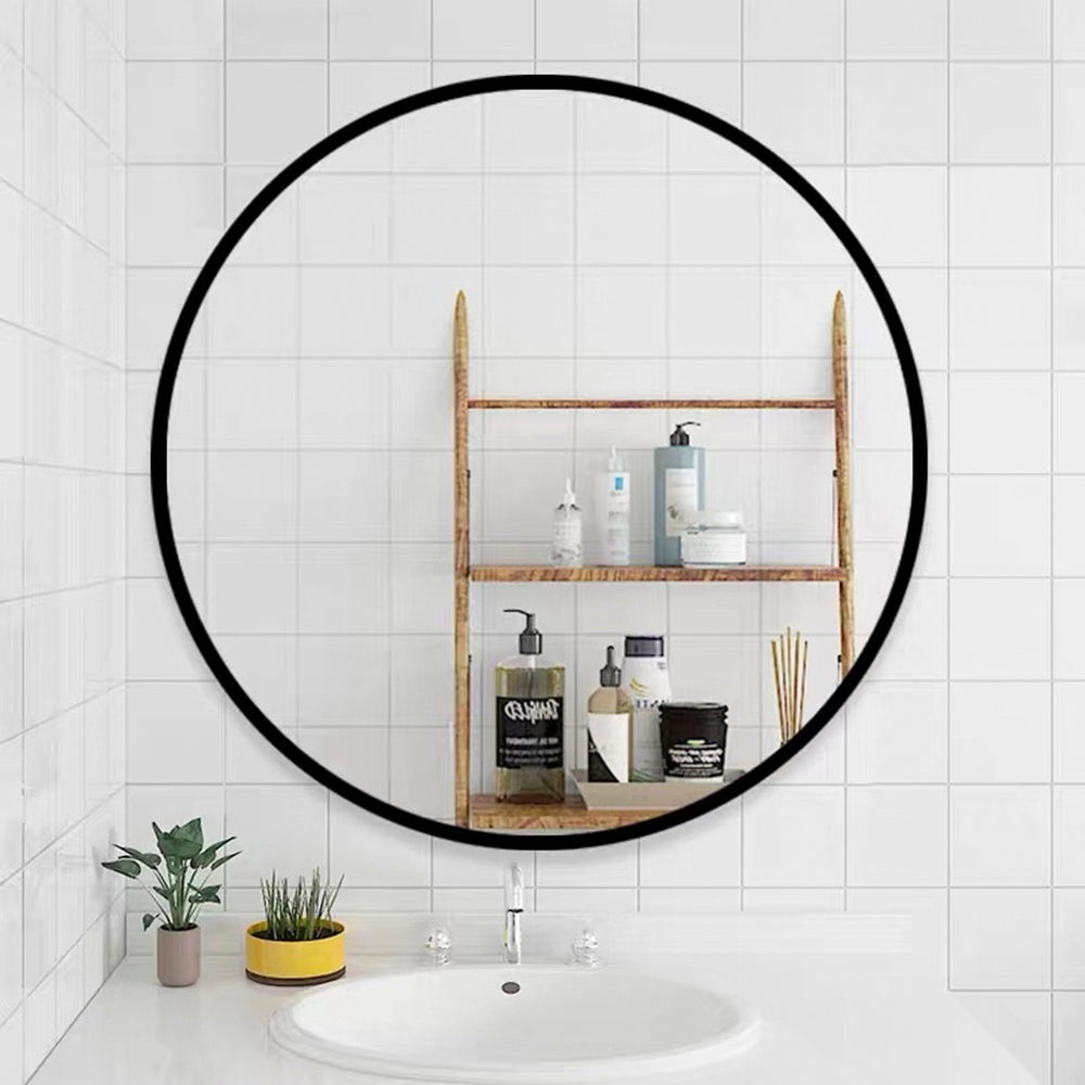 Chic Black Round Mirror for Any Space