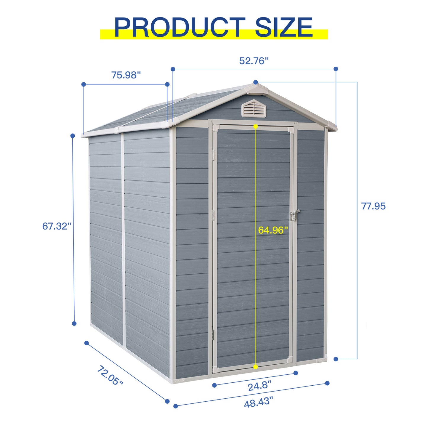 Outdoor Resin Storage Shed - Lockable and Ready for Your Yard!