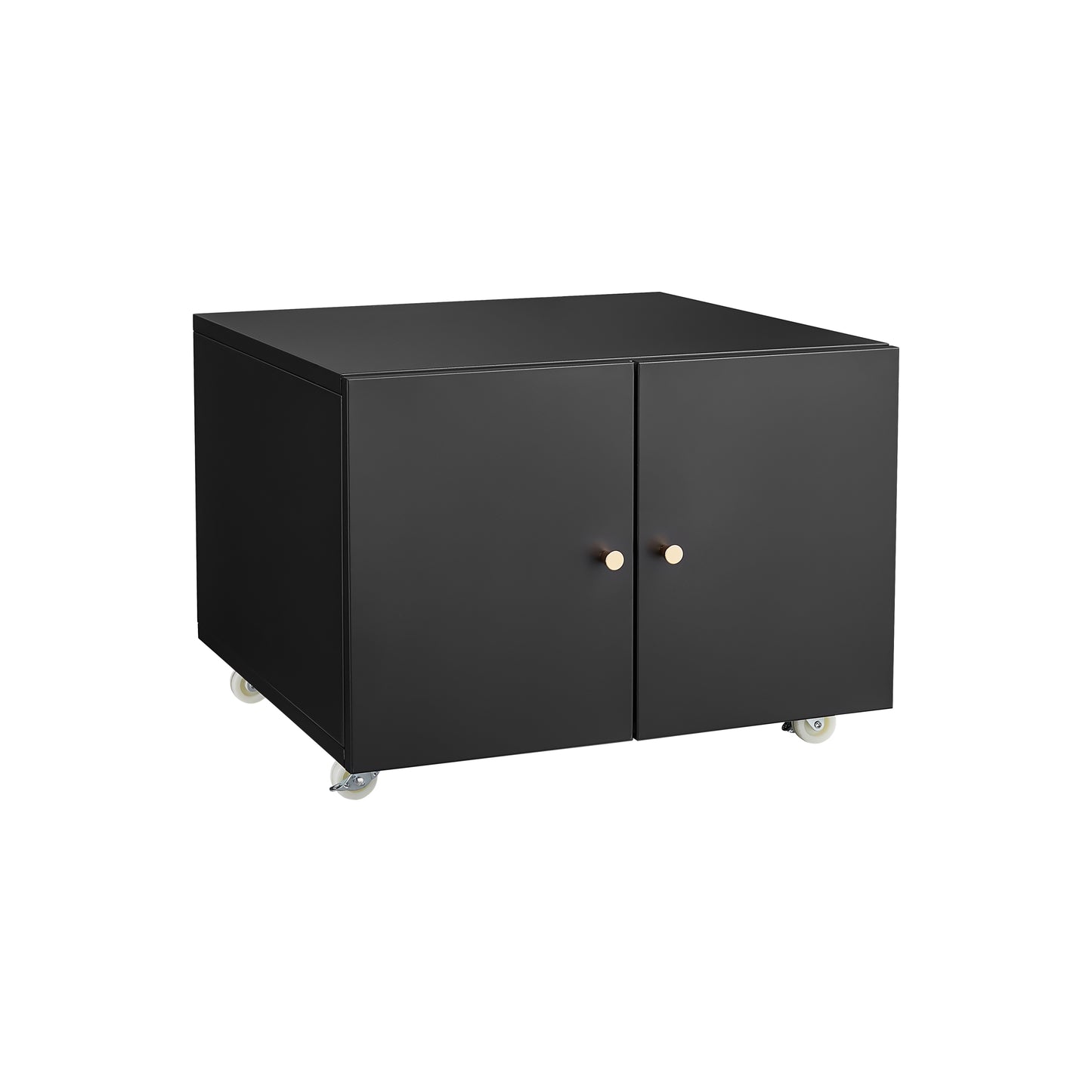 Mobile Black Copier & Printer Cabinet