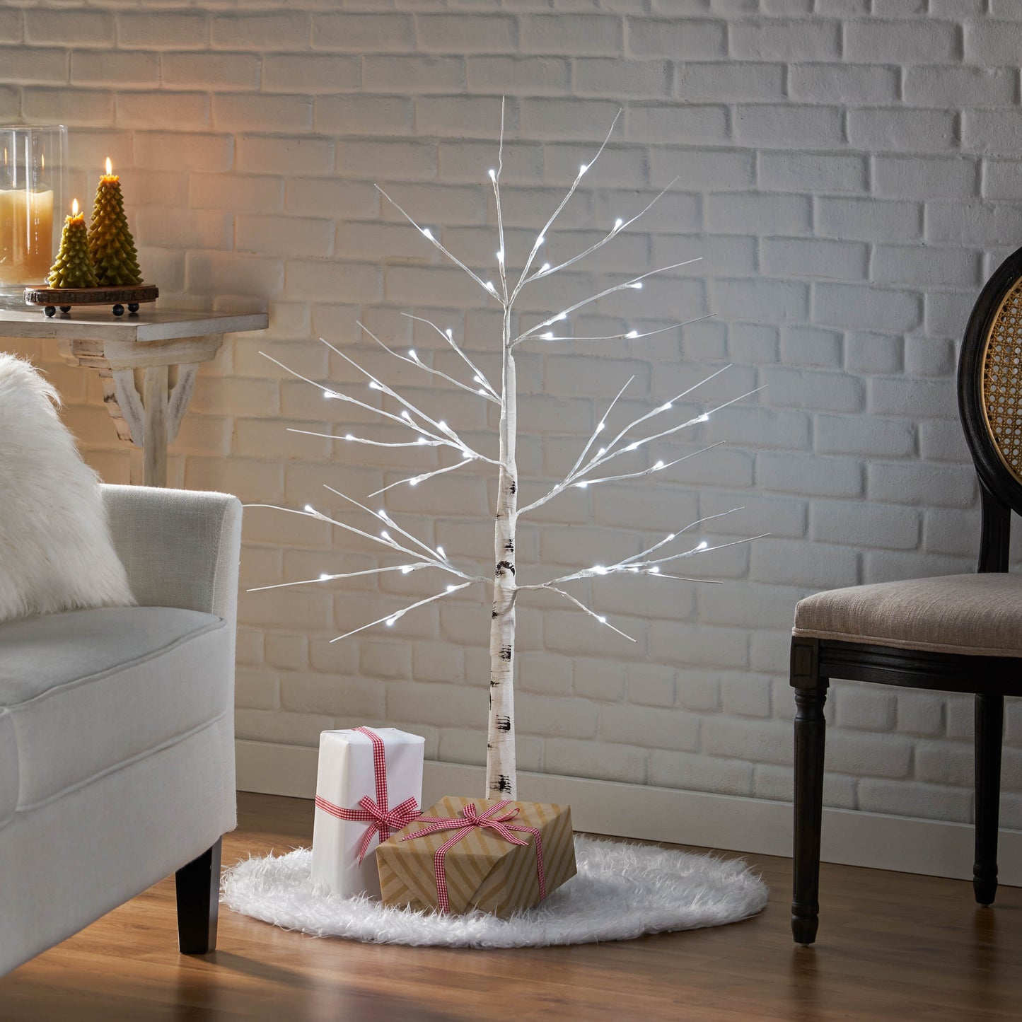 Whimsical White Birch Light Tree