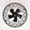 Rustic Caged Ceiling Fan with Remote - Perfect for Your Farmhouse!
