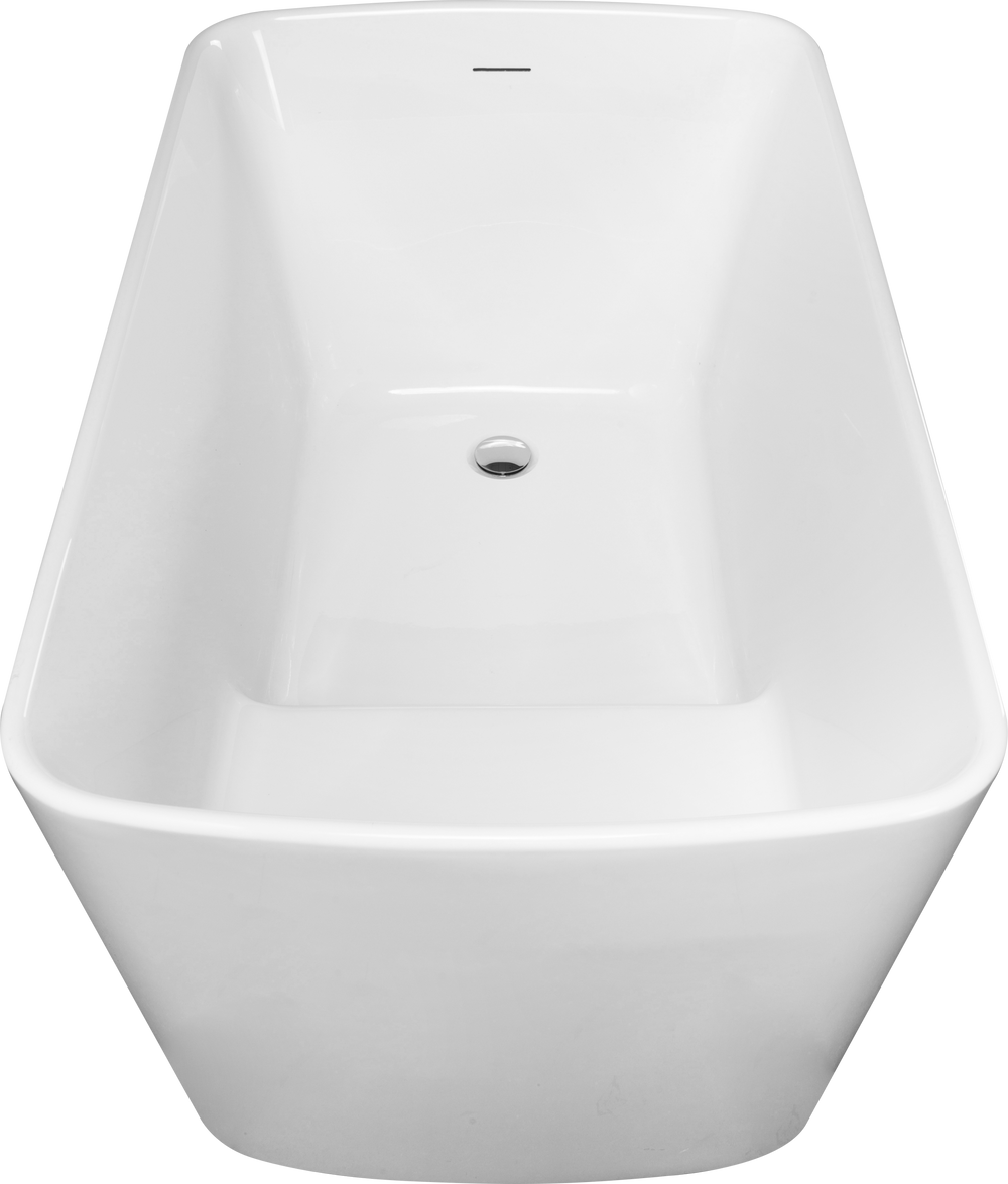 Square Japanese Soaking Tub - Freestanding Acrylic Bliss