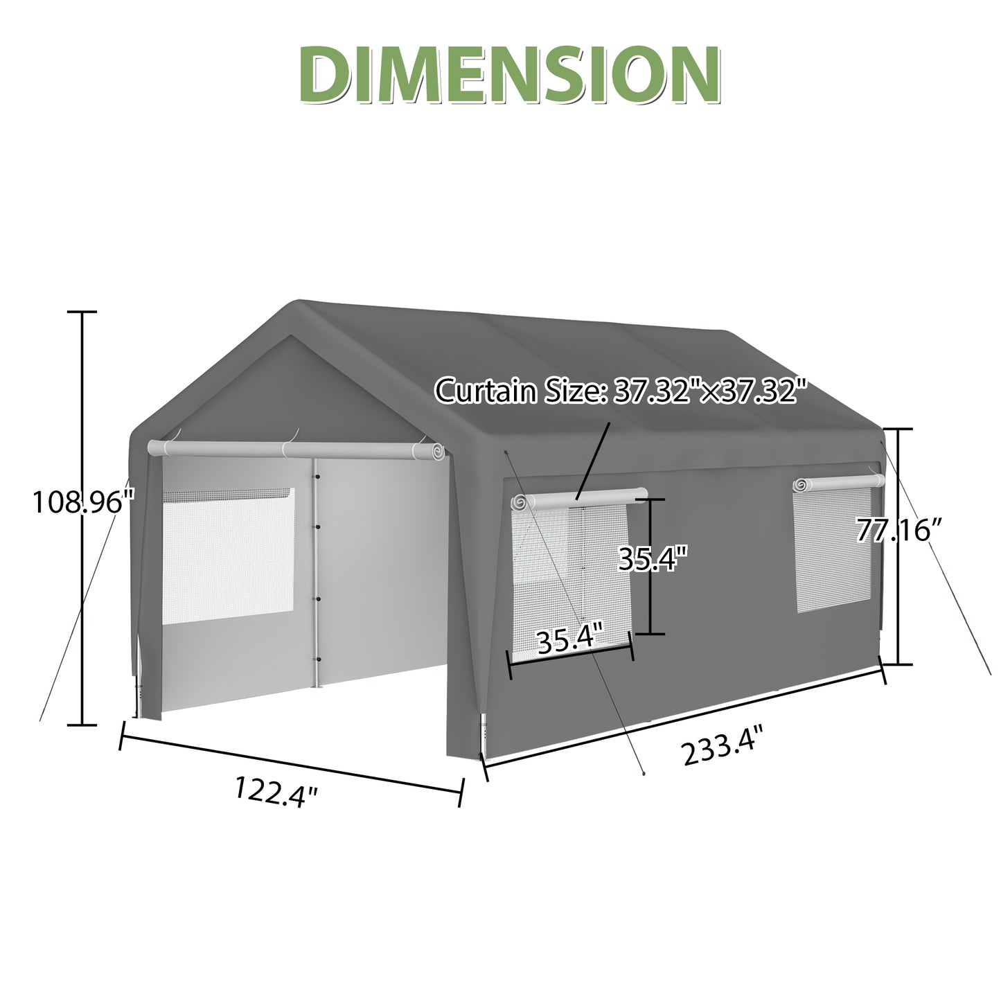 Ultimate Boat Shelter Canopy with Ventilated Windows