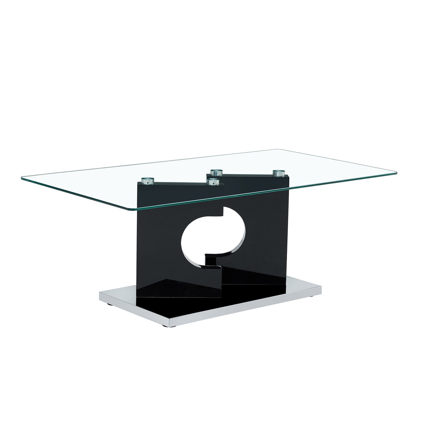 Sleek Glass Top Coffee Table