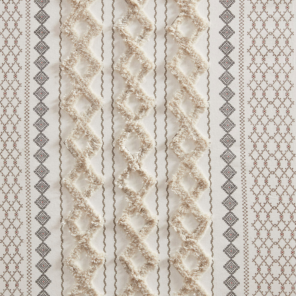 Chic Chenille Stripe Curtain Panel