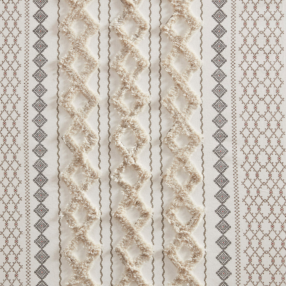 Chic Chenille Stripe Curtain Panel