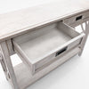 Chic Whitewashed Console Table with Drawers