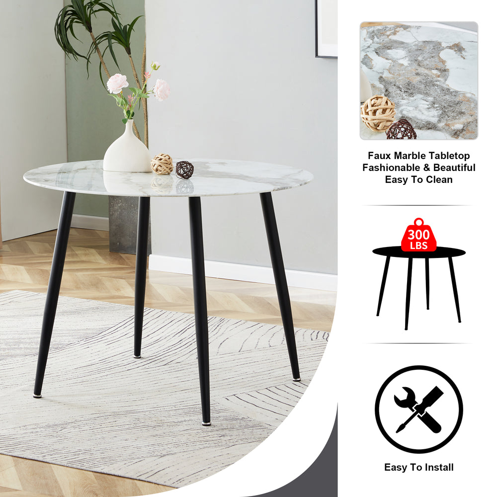 Marble Chic Round Dining Table