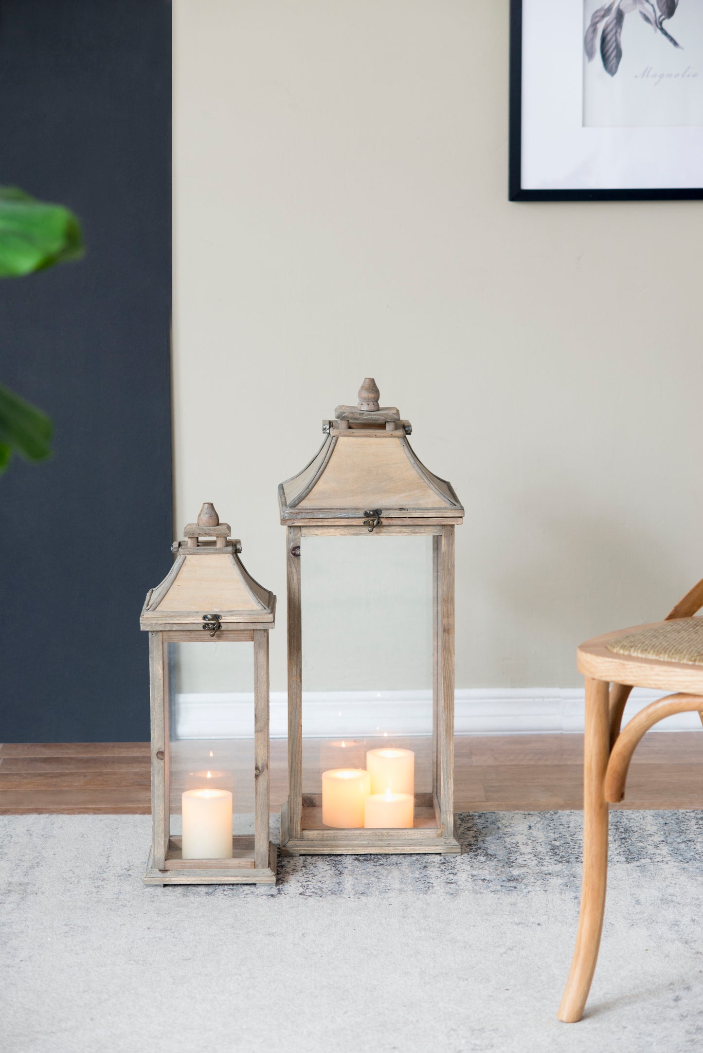 Charming Wooden Lantern for Home & Garden Decor