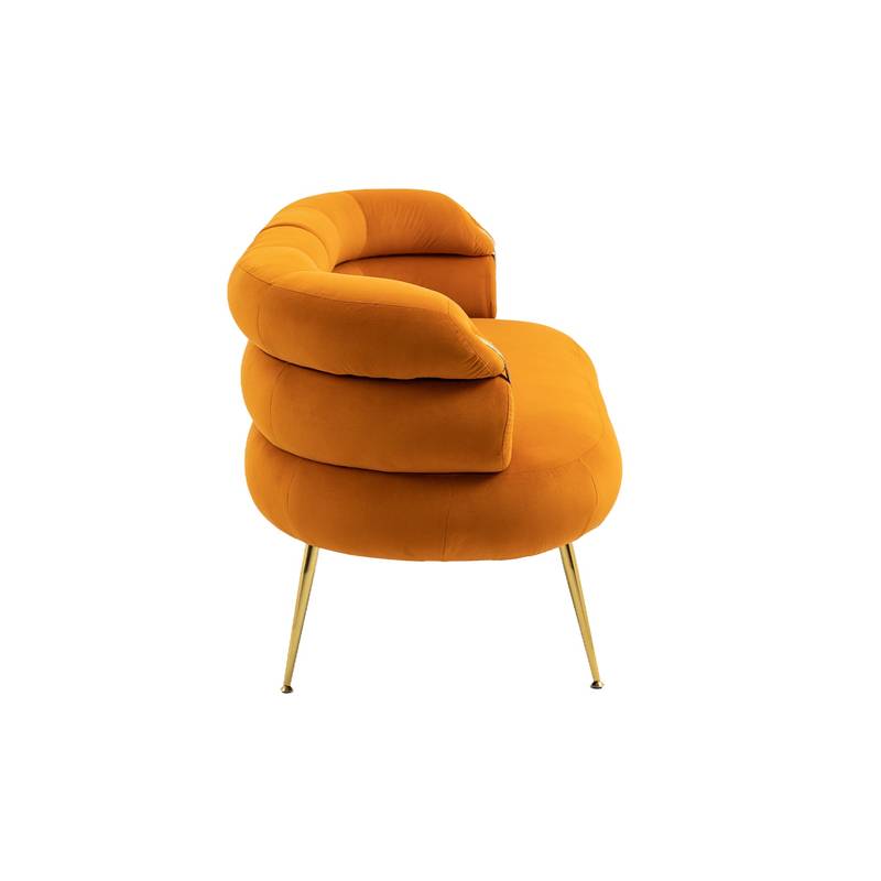 Chic Mini Loveseat in Orange