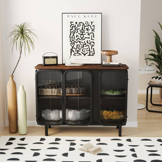 Sleek Modern Glass-Top Cabinet for Every Space
