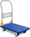 Handy Blue Folding Platform Cart with Swivel Wheels