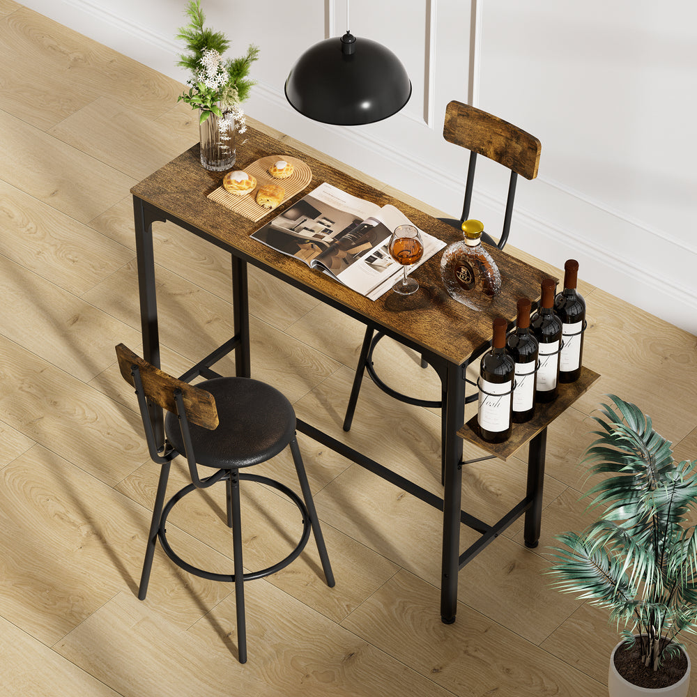 Rustic Industrial Bistro Table Set