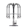 Sleek Brushed Nickel Kitchen Faucet with Stylish Spring Spout