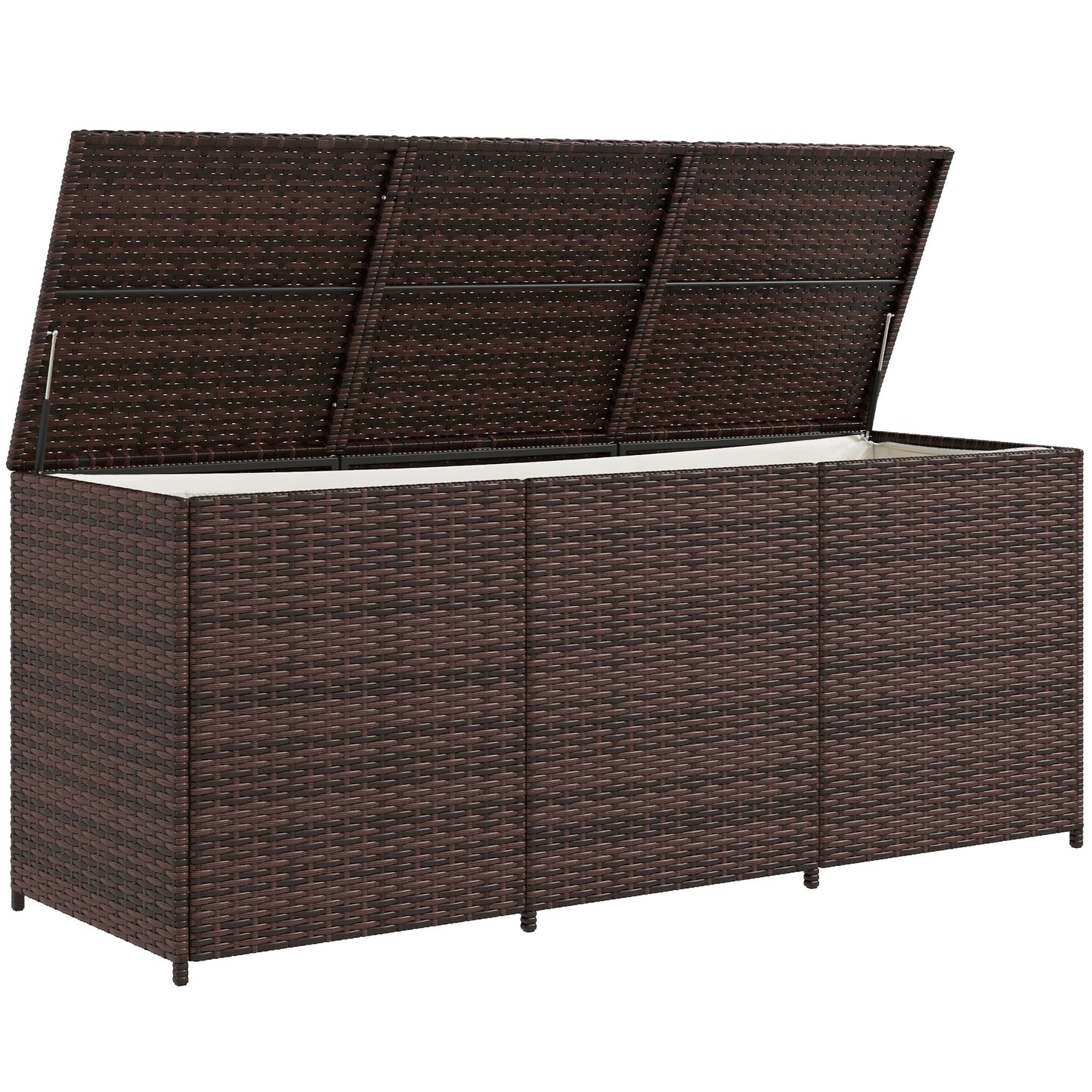 Outsunny Cozy Rattan Storage Chest - Perfect for Patio & Pool!