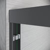 Sleek Black Sliding Shower Door with Tempered Glass