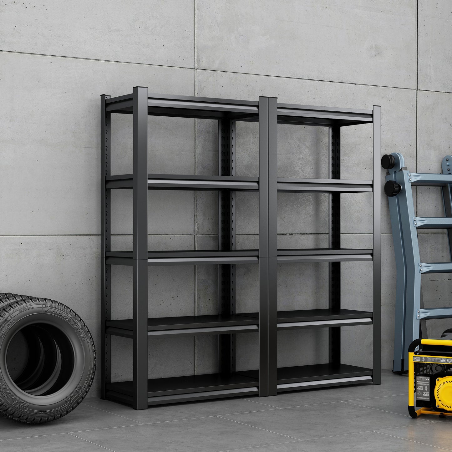 Sturdy 5-Tier Adjustable Garage Shelves