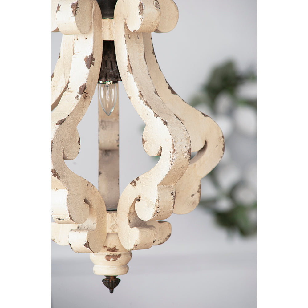 Rustic Charm Wood Chandelier