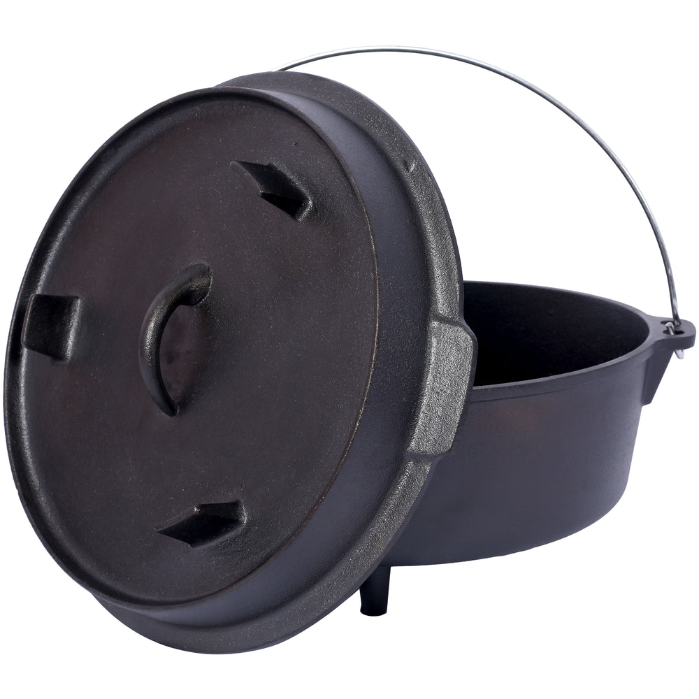 Versatile Camping Dutch Oven with Skillet Lid