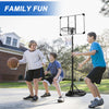 Adjustable Portable Basketball Hoop with Wheels