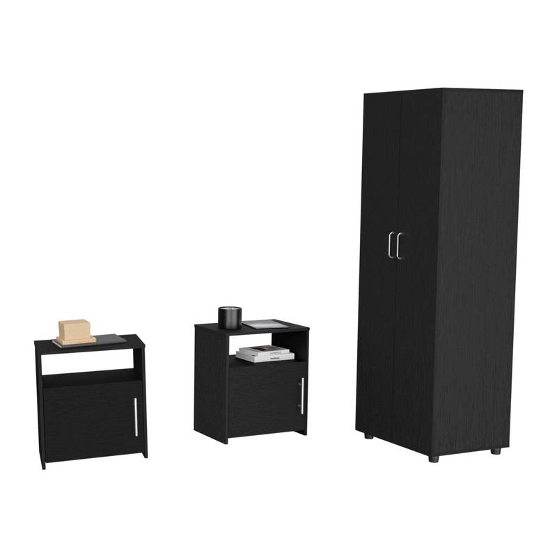 Stylish Bedroom Retreat: London Armoire & Omaha Nightstands
