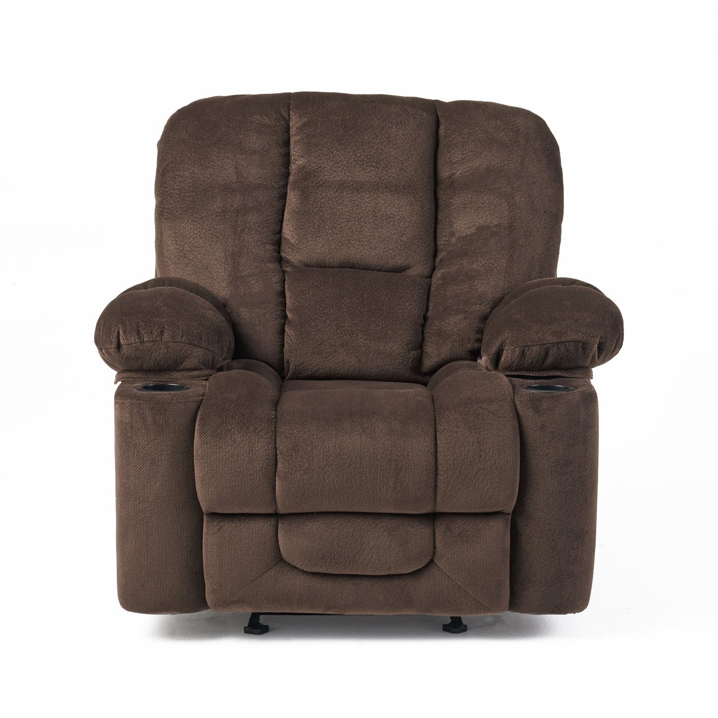 Cozy Chocolate Recliner with Cup Holders