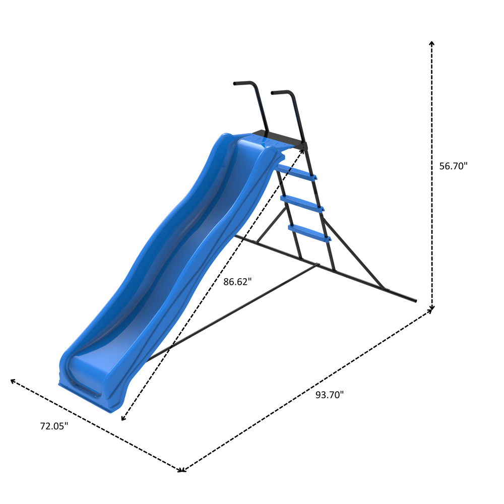 Blue Indoor Kids' Slide Adventure