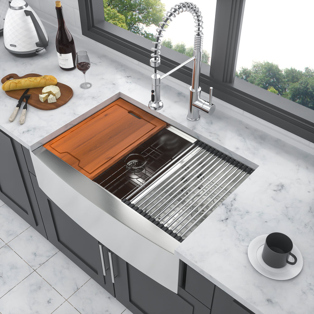 Stylish Farmhouse Double Bowl Kitchen Sink