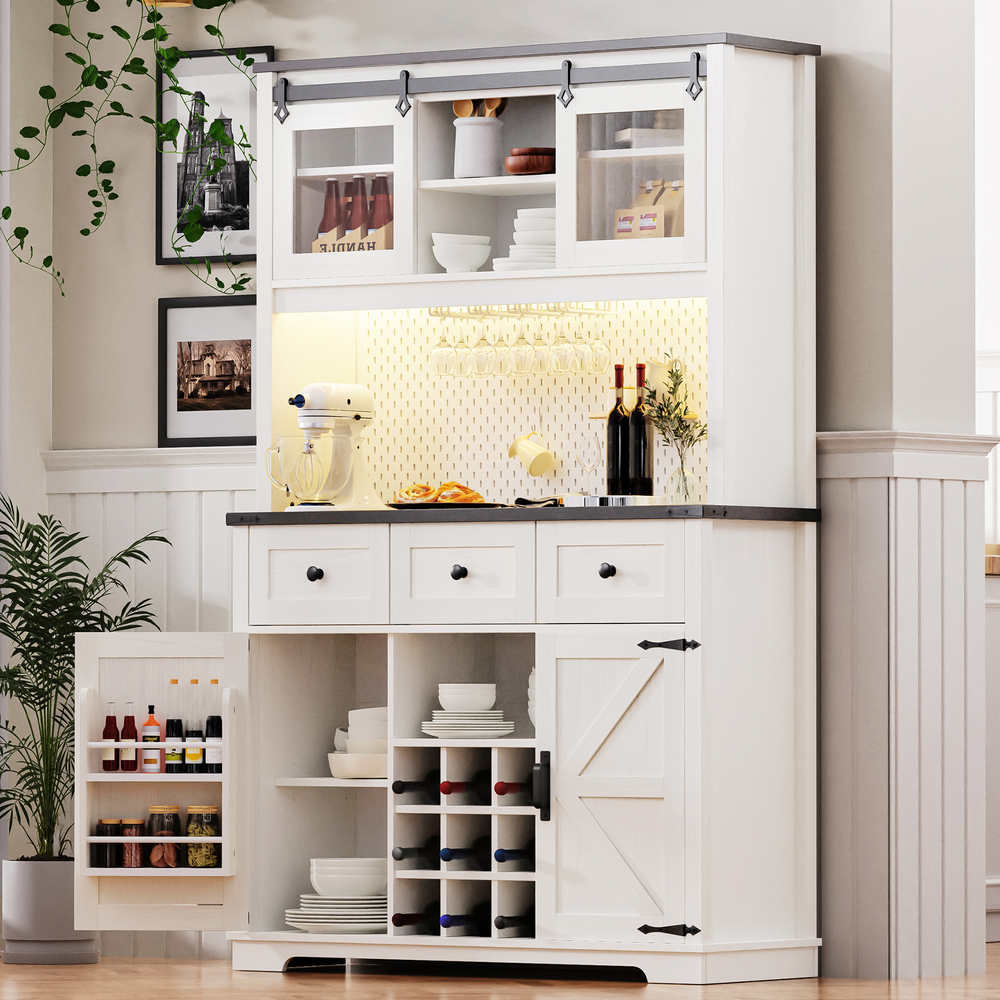 Rustic Farmhouse Pantry Bar Cabinet