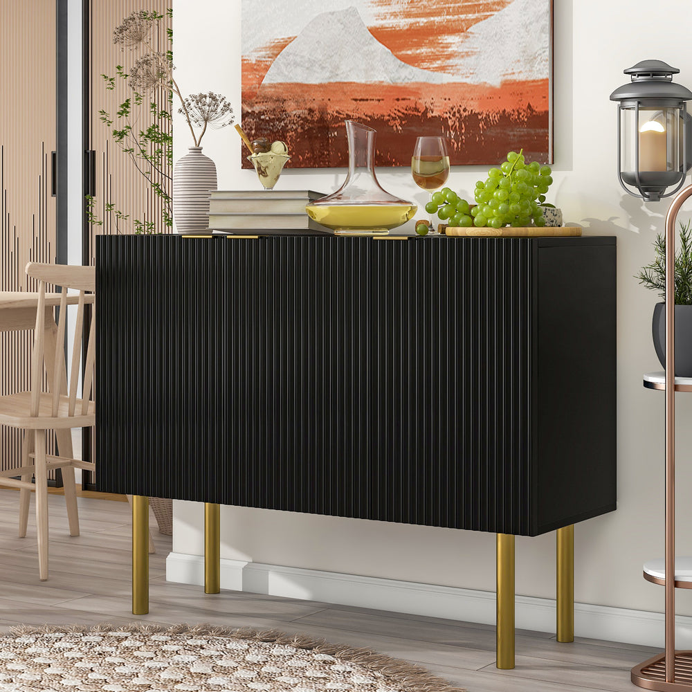 Chic Luxe Sideboard with Gold Accents