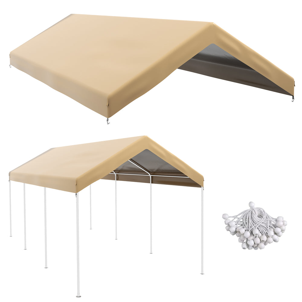 Beige Waterproof Carport Canopy Cover