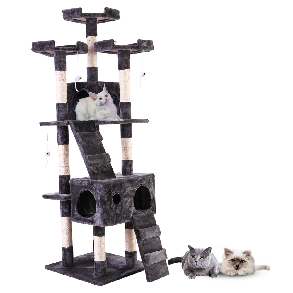 Cozy Cat Castle with Scratching Posts and Fun Levels