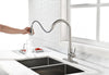 Sleek Pull-Down Kitchen Faucet with Brushed Nickel Finish