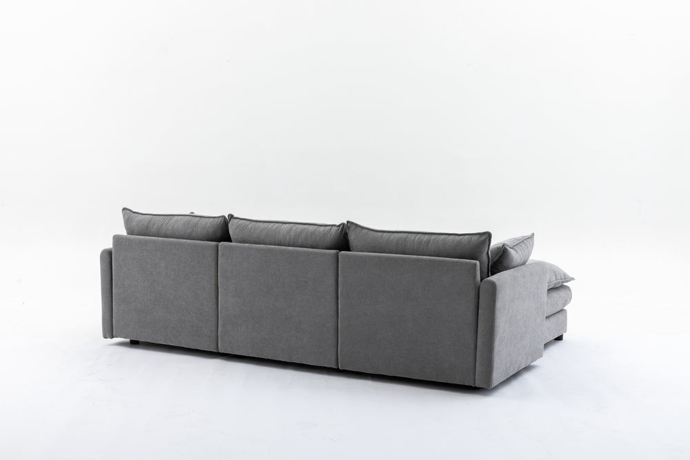 Chic Modular L-Shaped Sofa with Ottoman