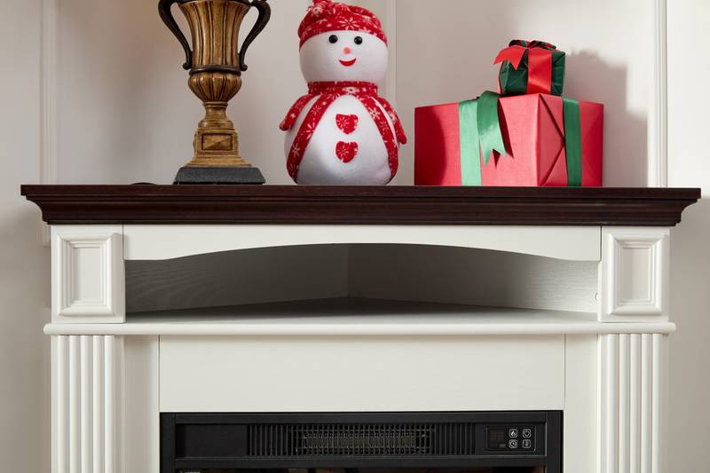 Cozy Corner Electric Fireplace with Remote Control