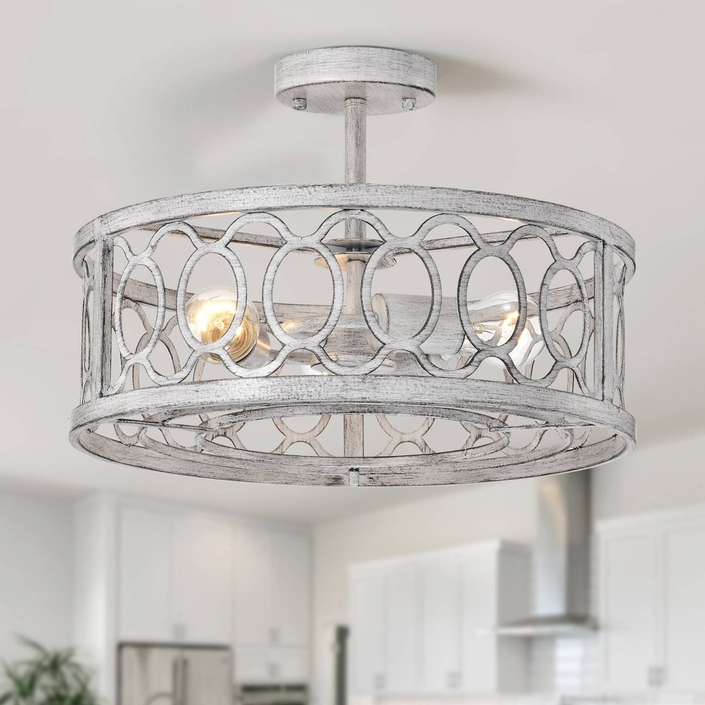 Farmhouse Flush Mount Chandelier for Kitchen